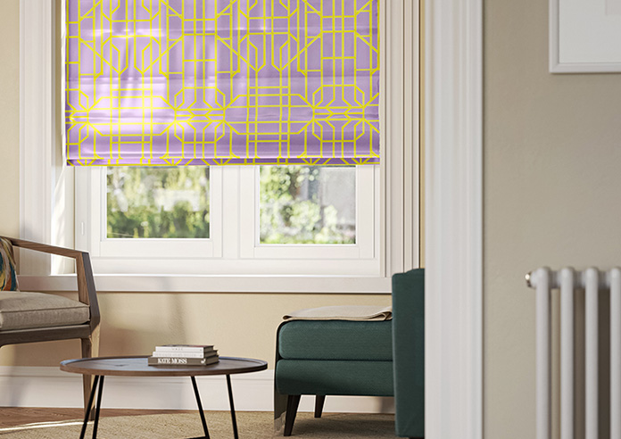 Bamboo Candy, Yellow Lilac - Roman Blind - Image 5